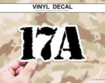 Pegatina MOS 17A del Ejército para Oficial de Operaciones Cibernéticas, Calcomanía 17 Alpha, Guerra Cibernética Militar, Regalo de la Rama Cibernética del Cuerpo de Señales