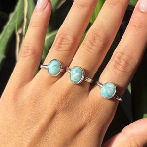 Sterling Silver Larimar Ring