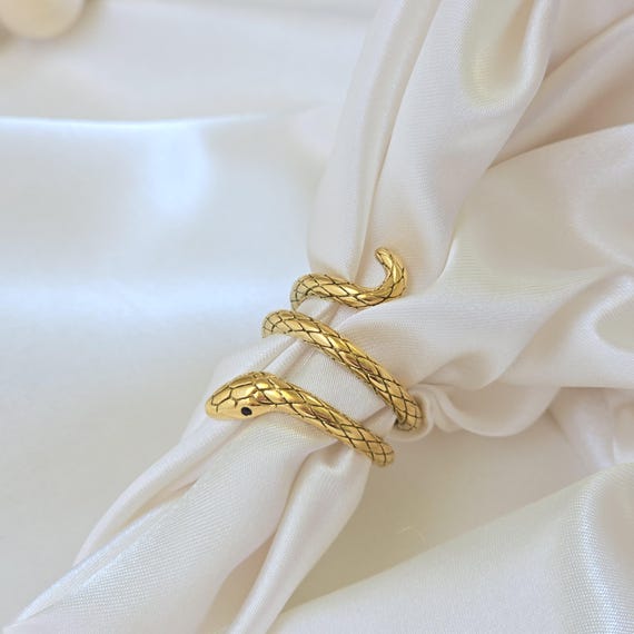 Gold Snake Ring: Dainty Stainless Steel Serpent Jewelry