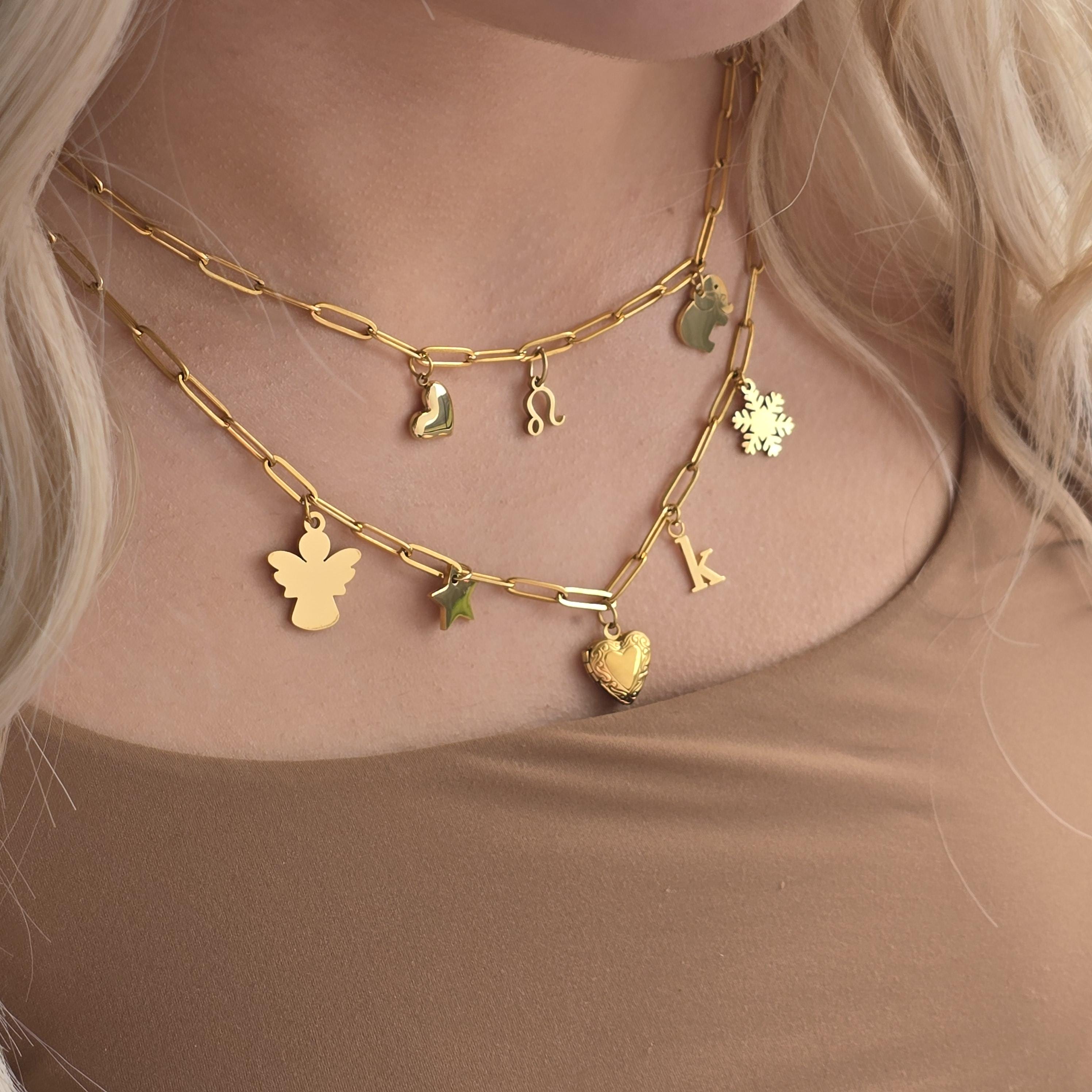 Collana con pepita placcata in oro pesante 14k: catena a corda francese da 3 mm - Italia