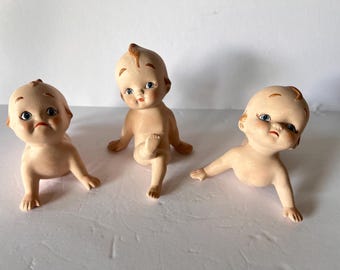 ヴィンテージキューピー人形：磁器製キューピッド人形（日本＆台湾