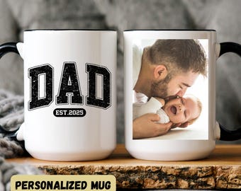 Personalized Photo Coffee Mug for Dad, First Father's Day Gift