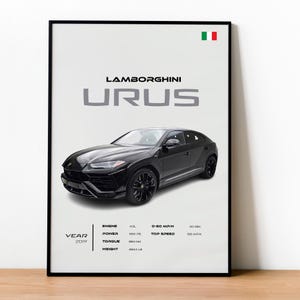 Lamborghini Urus Poster - Hochleistungs-SUV-Wandkunst - Automobil-Dekor für Enthusiasten - Perfektes Geschenk