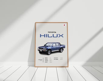 NEW HILUX 4WD PICK UP カタログ Toyota Hilux Poster: 1993 Classic Japanese Truck Art - Etsy