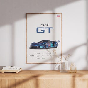 Gt Racing Poster Ford GT MK4 Poster, Supercar Wall Art, Exotic Car Gift - Etsy