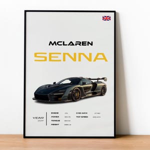 McLaren Senna Poster - ultimative Hypercar Tribute Kunstwerk - Motorsport Wandkunst - Kunstdruck - Büro Wand Dekor - Geschenk für Auto Liebhaber