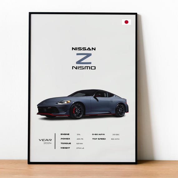 Nissan Z Nismo Poster - JDM Sports Car Wall Art, Garage Decor - Etsy