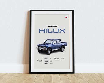 Toyota Hilux Poster: 1993 Classic Japanese Truck Art - Etsy