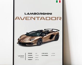 Lamborghini Huracan Poster | Wall Art for Car Enthusiasts - Etsy