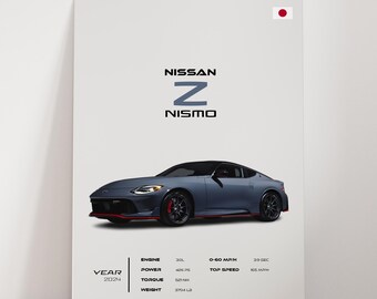 Nissan Z Nismo Poster - JDM Sports Car Wall Art, Garage Decor - Etsy