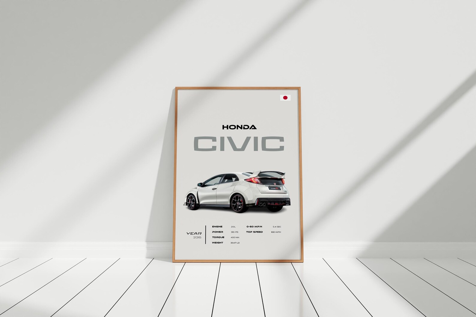 Honda Civic Type R Poster, Sports Car Wall Art, Car Enthusiast Gift - Etsy