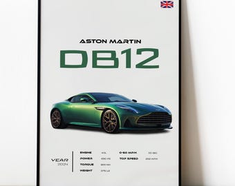 2024 Aston Martin DB12 Poster: Modern Sports Car Print - Etsy