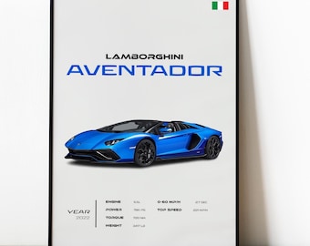 Lamborghini Huracan Poster | Wall Art for Car Enthusiasts - Etsy