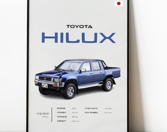 NEW HILUX 4WD PICK UP カタログ Toyota Hilux Poster: 1993 Classic Japanese Truck Art - Etsy