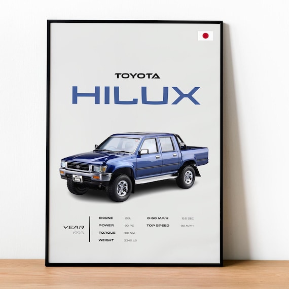 Toyota Hilux Poster: 1993 Classic Japanese Truck Art - Etsy