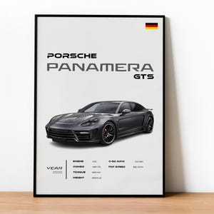 Porsche Panamera GTS Poster - Luxus Sedan Elegance Print - Motorsport Wandkunst - Garage Wanddekoration - Geschenk für Autoliebhaber