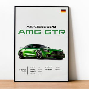 Mercedes Benz AMG Poster - High Performance Supercar Wall Art - Luxury Automotive Decor - Perfect Gift for Enthusiasts