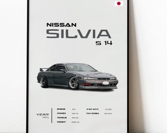 Nissan Silvia S15 Poster, JDM Car Wall Art - Etsy