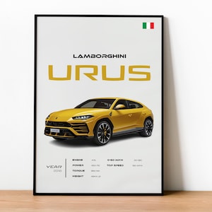 Lamborghini Urus Poster - Luxury SUV Brilliance Artwork - Exotic Car Wall Art - Garage Wall Decor - Italian Car Gift