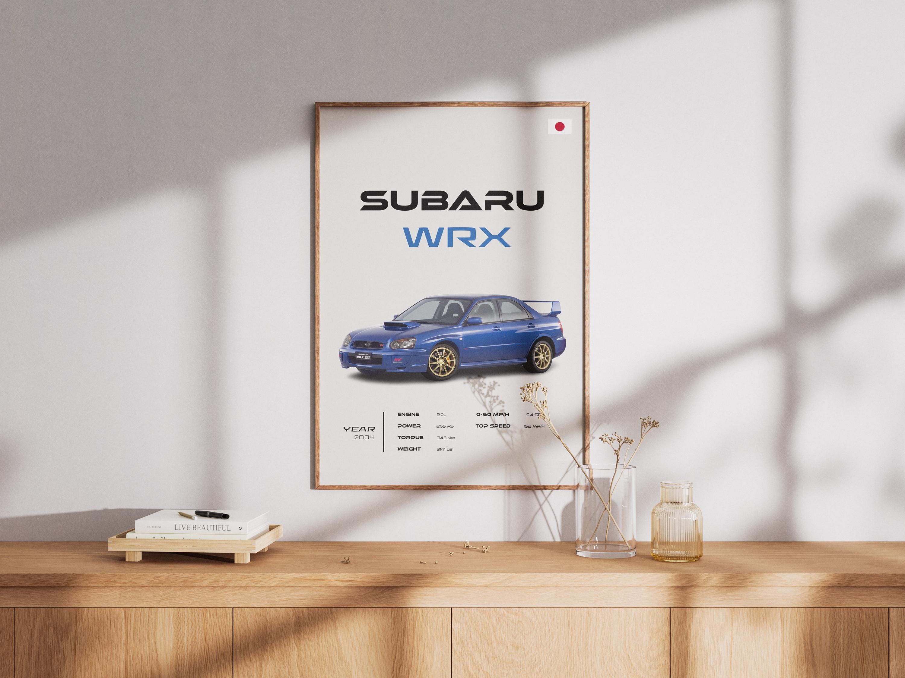 Subaru WRX Poster, Iconic Rally Car Wall Art, Automotive Decor - Etsy