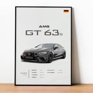 AMG GT 63s Poster - High Performance Mercedes-Benz Art Print - Luxury Sports Car Wall Decor - Christmas Gift
