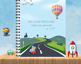 Gebrauchsfertiges Aktivitätenheft – Thema Fahrzeuge | Lernaktivitäten für Kinder von 2 bis 5 Jahren
