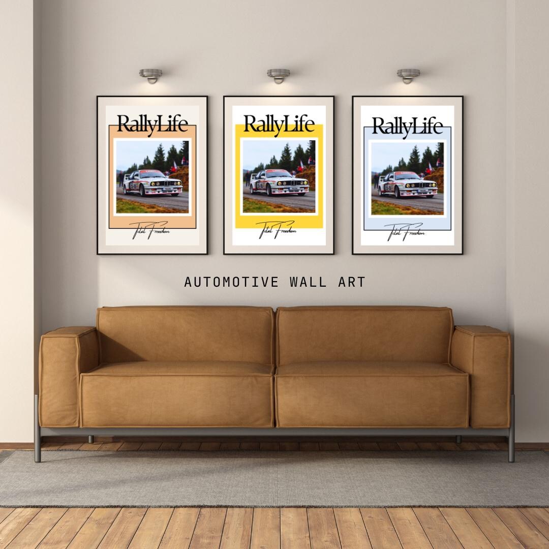 Rally Life Audi Poster Set | Rally Racing Decor, Color Car Collection ...