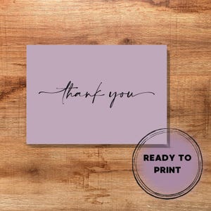 Minimalistische Dankeskarte | Dusty Pink Printable Dankeschön mit Herz-Detail | A6, A7, ganzseitige Größen | Sofort Download