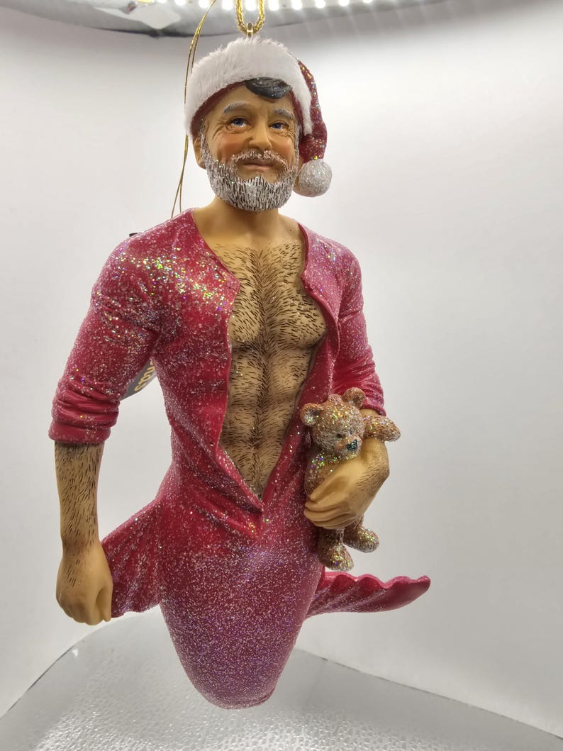 Bedtime Santa Merman Ornament