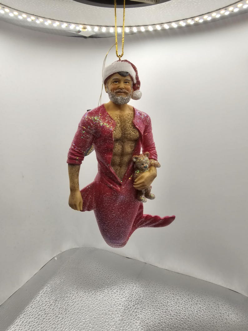 Bedtime Santa Merman Ornament