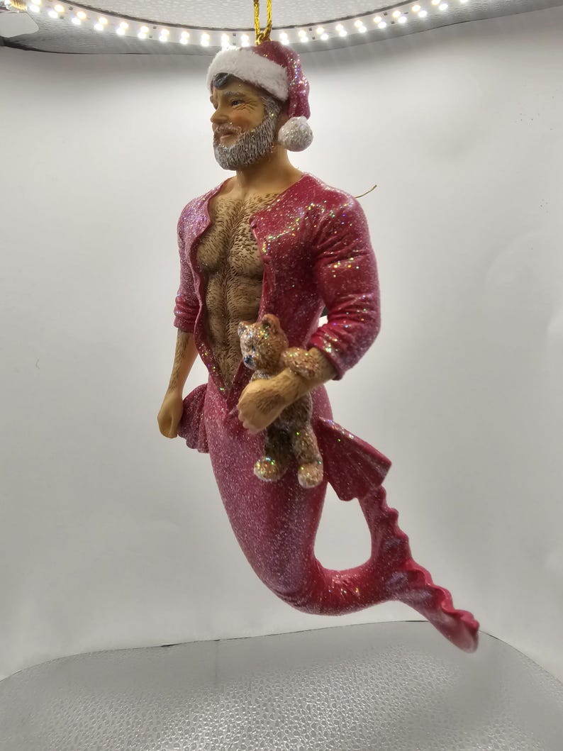 Bedtime Santa Merman Ornament - Thumbnail 4