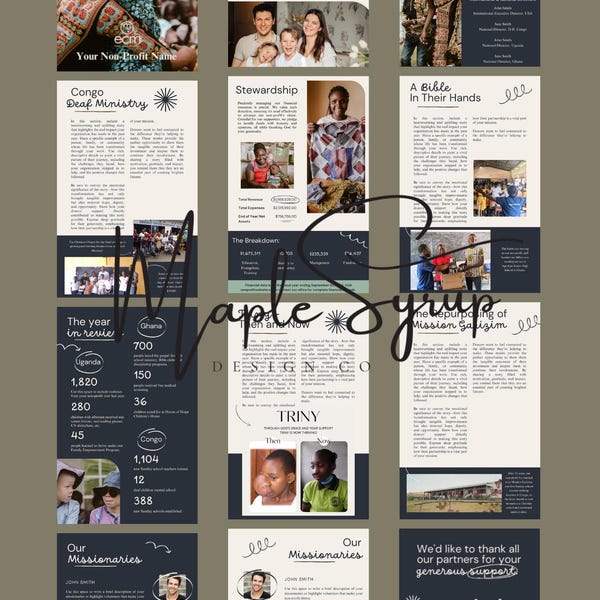 Non-Profit Annual Impact Report Template: Customizable Canva Design (Digital), 5.5'' x 8.5'' size