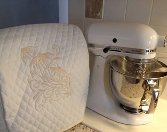 Quilted Embroidered Kitchen Aid Artisan Stand Mixer Cover (Tilt Head Style)