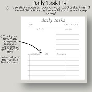 Simple Task List | ADHD Task List | Work To Do | Ipad | Goodnotes | Digital Download | Printable Task List | Productivity Task List | Simple