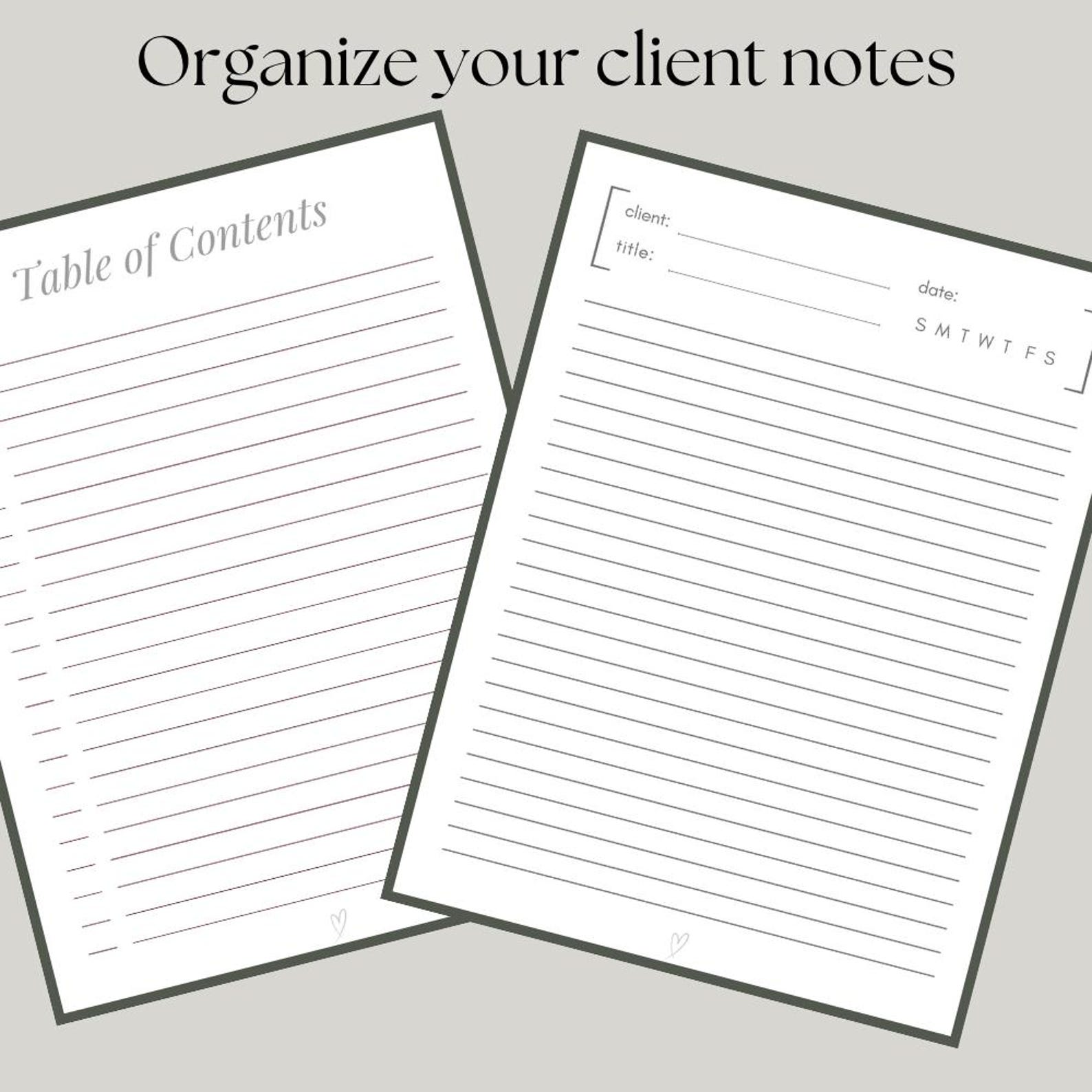 Task Note Bundle Templates With Client Notes, Productivity Planner ...