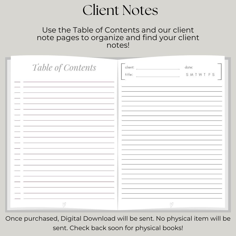 Task Note Bundle Templates With Client Notes, Productivity Planner ...