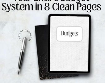 Pacchetto Digital Budget Planner: Tracker delle finanze personali (download PDF) e iPad