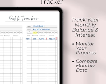 Printable Debt Payoff Tracker: Bill & Budget Planner (Digital Download)