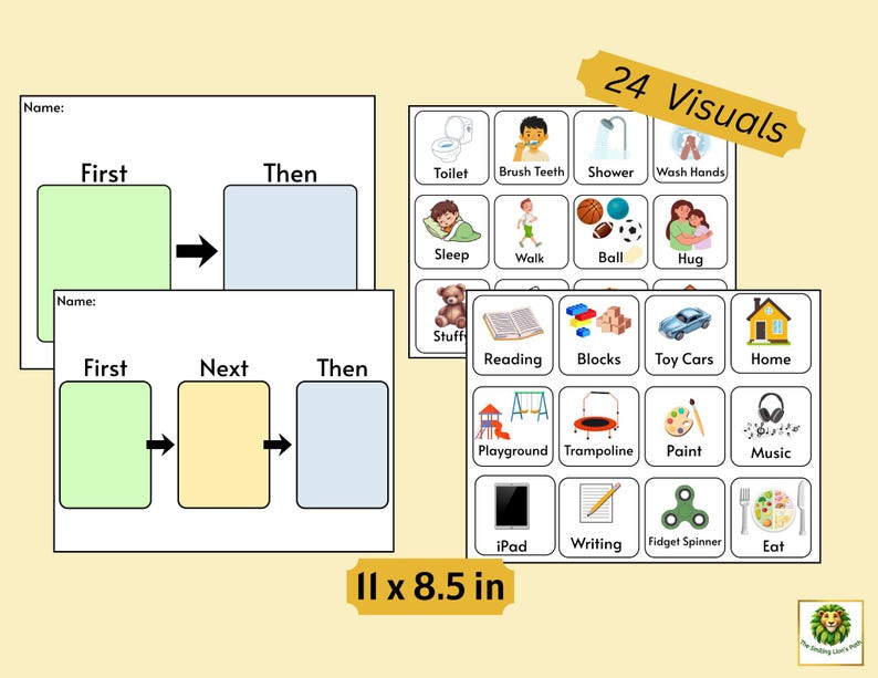 First Then Board Printable | Visual Schedule | Autism & ADHD Support ...