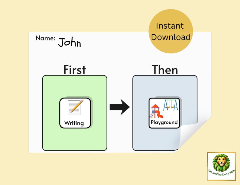 First Then Board Printable | Visual Schedule | Autism & ADHD Support ...