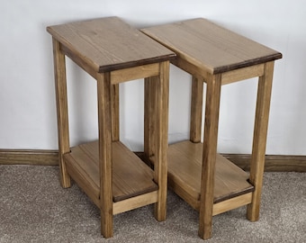 Set of 2 End tables, Solid wood