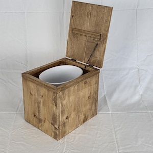 Waste basket, waste basket with lid, wood garbage can, bathroom trash can, includes 1.5 gallon plastic waste basket, rustic wood bin