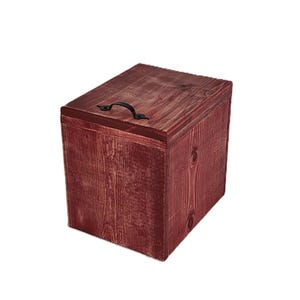 Rustic Wood Bathroom wastebasket, Farmhouse Garbage Bin, bathroom storage, small rustic trash can, waste container, bath trash bin with lid