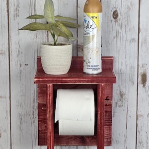 Farmhouse Toilet Paper Holder , Industrial Rustic Toilet