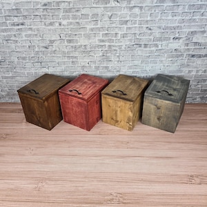 Farmhouse garbage can, bathroom garbage Bin, bathroom storage, small rustic trash can, waste container, wastebasket with lid