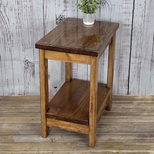 Wood end table, modern end table, contemporary wood table, rustic end table, nightstand, Accent table, Side table, Chairside table