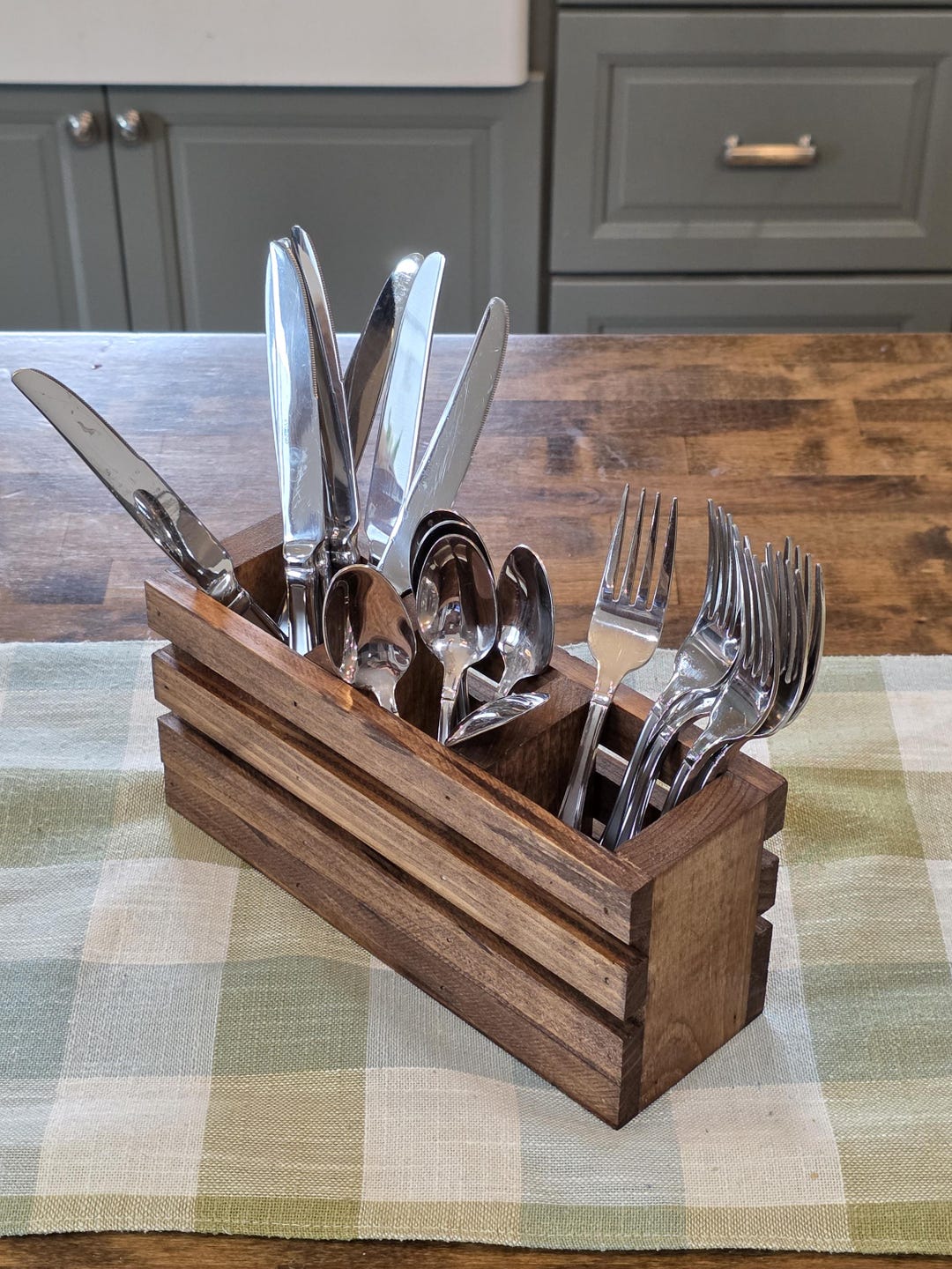 Rustic Silverware Rests Silverware Holder Wood Farmhouse Kitchen Table Rustic - Etsy