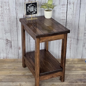 Wood end table, modern end table, contemporary wood table, rustic end table, nightstand, Accent table, Side table, Chairside table