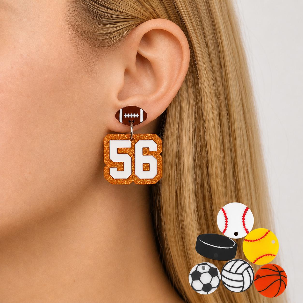 Number Gold Earrings - Etsy
