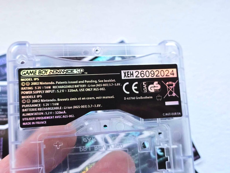 Game Boy Advance (GBA SP) Back Sticker Holographic Label IPS - Etsy Canada